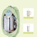 Wandering Nature Puffer Tote Bag for Women Fits 32oz Tumbler & 12" Tablet, Quilted Crossbody Hobo Bag for Work, Travel, Gym (Green)