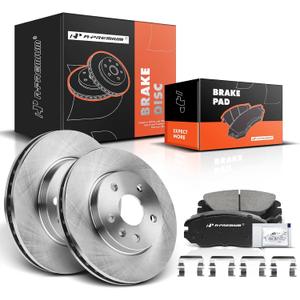 A-Premium 11.65 inch(296 mm) Front Vented Disc Brake Rotors + Ceramic Pads Kit Compatible with Select Buick and Chevy Models - LaCrosse 2012-2016, Regal 2011-2017, Malibu, Malibu Limited, 6-PC Set