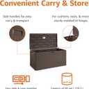 Amazon Basics Outdoor Storage Deck Box, Lockable, Weather-Resistant, 99 Gallon, Brown, for Patio Cushions, Gardening Tools, Pool Accessories