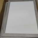 Hongkee 11x15 Picture Frame Set of 4, Made of Real Glass and Grey Frame - Display Picture 10x14 with Mat or 11x15 Without Mat, 11 by 15 Photo for Wall Mounting