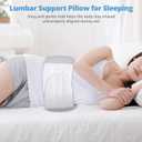 Lumbar Support Pillow for Sleeping, Adjustable Wrap-Around Cushion, Soft Supportive Sleeping Pillow, 360 Waist Fit, Breathable Ice-Skin Fabric Lumbar Support for Side Back Stomach Sleepers