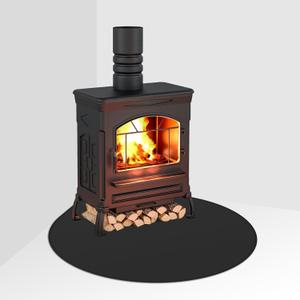 FLASLD Wood Burning Stove Pad, Fire Pit Mat Under Grill Pad, Fireproof Corner Fireplace Mat Hearth Stove Rug Protects Floors, Decks and Patios from Sparks Embers