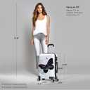 InUSA Butterfly Print Luggage with Spinner Wheels | Durable Lightweight Hardside Suitcase | Travel Bag with Handle and Trolley | 20 Inch Carry-On Spinner Luggage