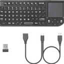 Rii Mini Keyboard with Touchpad,Bluetooth Keyboard Backlit,Handheld Wireless Keyboard for Smart TV,Android TV Box,Fire TV Stick,HTPC,Projector,PC,Smartphone,Office,Home