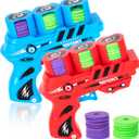 ArtCreativity 2 Pack Foam Disc Shooter Disc Guns with 36 Flying Discs, Fun Toy Gun Foam Blasters for Kids, Outdoor Games, Summer Activities, and Party Favors for Ages 8-12