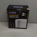 ELPHECO Automatic Motion Sensor Trash Can - 2 Gallon Slimline for Bathroom, Bedroom, Kitchen, Office - White with Gold Trim