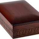 Artisan Owl Polish Handmade Large Elegant Slightly Rounded 9" Wooden Box for Keepsakes, Love Letters, Jewelry, and Specialty Items