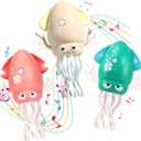 YRIOWMI 3 Pack Dancing Octopus Baby Toy, Tummy Time Toys, Rechargeable Crawling Squid with Music and Light, Electric Interactive Octopus Toy for Birthday for 1 2 3 4 5 6 Year Old Boys Girls
