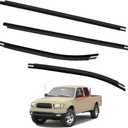Outer Front & Rear Door Window Belt Weatherstrip, Moulding Trim Seal Compatible with Toyota Vehicle Tacoma 1995-2004 Double Cab Replace# 68210-04020 68160-04020 68230-04010 68180-04010 (4PCS)