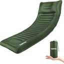 TOBTOS Inflatable Camping Sleeping Pad with Pillow, Thick 6 Inch Ultralight Sleeping Pad with Built-in Pump, Lightweight Sleeping Mat for Camping, Backpacking, Hiking, Tent (Green) (Single)
