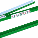 TIASUSAN 4PCS Mahjong Racks with Pushers for American Mahjong Tiles(Green), Mahjong All-in-one Tile Rack with Pusher Combo