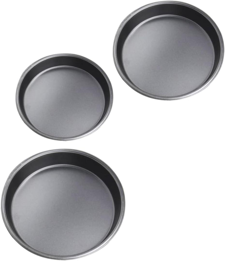 Cabilock 3pcs Pizza Baking Trays Non Stick Round Bakeware for Home Restaurant Use for Pizza Dessert Baking Scratch Resistant Kitchen Tools