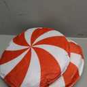 Soaoo 2 Pack Merry Christmas Peppermint Pillow 14 x 14 Inches Decorative Red Candy Swirl Lollipop Pattern Throw Pillow for Outdoor Decorations Winter Home Decor