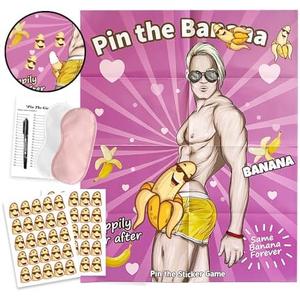 Bridal Shower Bachelorette Party Games, Pin The Sticker Games Bridal Shower Engagement Bachelorette Wedding Shower Funny Ice Breaker Games - 56 Guests, Set of 2