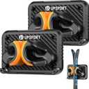 Ski Rack 2Pack, Ski/Snowboard Wall Mount, Skateboard Wall Mount, Fits Any Ski/Snowboard, Holds Up to 50lbs, Winter Gear Organizer, Vertical Ski Storage Rack for Home & Garage (Orange)