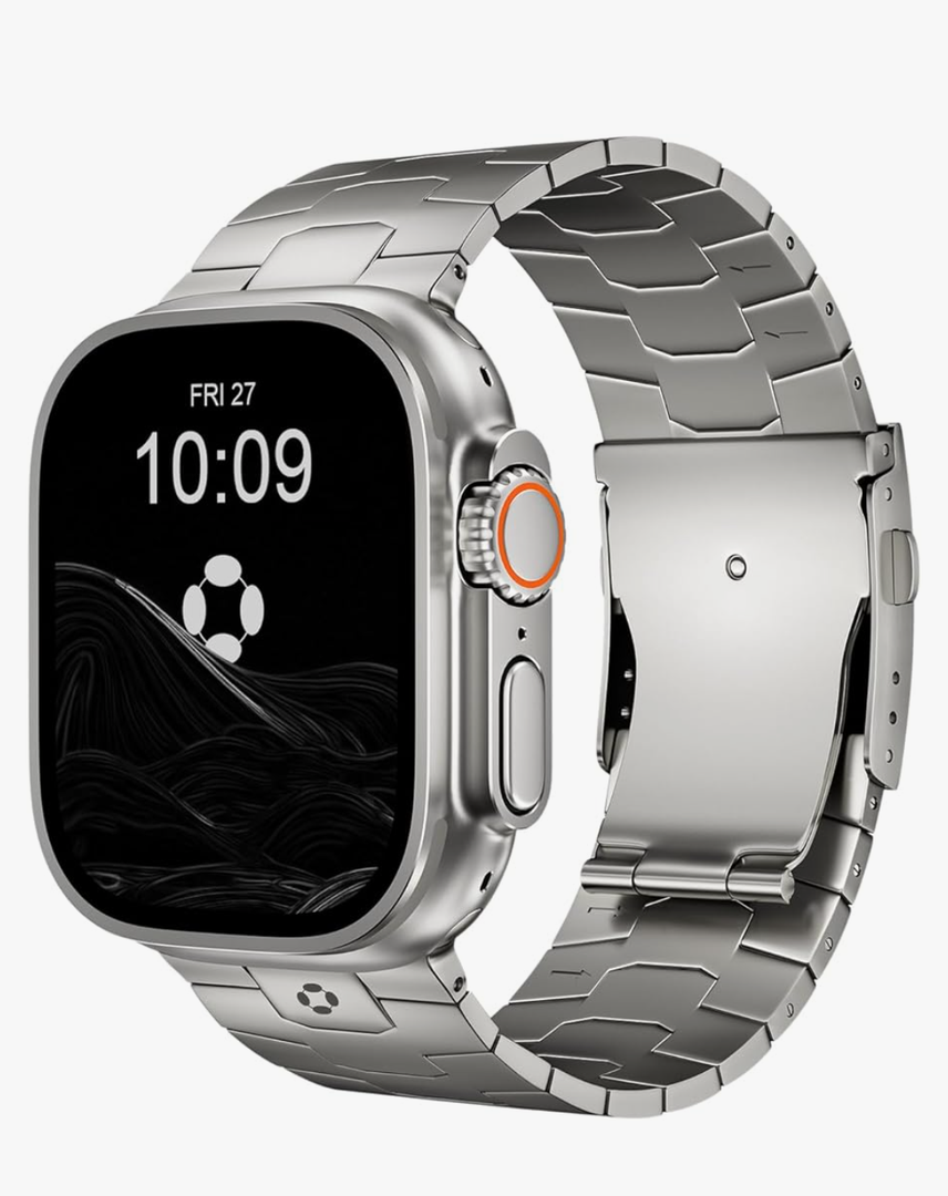 Titanium Watch Band AGIS01- Fits Apple Watch ULTRA 3/2/1 (49mm) - Adjustable Titanium Apple Watch Band with DLC Coating, Lightweight & Durable Strap for Men - Premium Color Matching Band