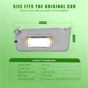 Left Driver Side Sun Visor for Honda Accord 2008 2009 2010 2011 2012 2013 2014 2015 2016 2017, Replacement Assembly 83280-TA5-A71ZA 83280-TA5-A51ZA (Grey)