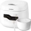 Joydeem Ceramic Rice Cooker FD20S-W, 4 Cups Uncooked Rice Cookers with Pure Ceramic Inner Pot, 24h Dealy Start, 2L, White