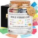 Bible Verses in a Jar(KJV),Religious Gifts for Women Men Teen Girls Kids,Baptism First Communion Confirmation Graduation Christian Birthday Gifts for Women Mom Friends,Holy Hope Bible Scripture Jar