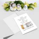 2 x Nchigedy Cute Cat Mothers Day Card, Mothers Day Gift for Cat Lover, Funny Mother's Day Card for Cat Mom