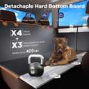 FURTIME Dog Car Seat Cover for Back Seat, Upgraded PU Leather Back Seat Extender with Hard Bottom Holds 400LBS, Waterproof Anti-Scratch, Large Space Back Seat Cover for Car, SUV, Small Truck
