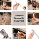 Haakaa Silicone Cleaning Brush Kit  Household Cleaning Brushes for Bottles and Crevices  Food-Grade Silicone: Dishwasher Safe (Brush-Grey)