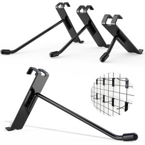 50pcs Gridwall Hooks 4inch Anti-Scratch 15°Tilt Angle with Black High Grade Surface Coating Grid Wall Hooks for Grid Wall Panel Gridwall Hooks & Hangers