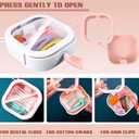 4pcs Hair Tie Organizer Boxes,Small Portable Hair Tie Holder Organizer Can Be Stackable Or Hung On The Wall,Best for Hair Ties Storage or Small Items Organizer on Desktop (4 pcs pink&white)