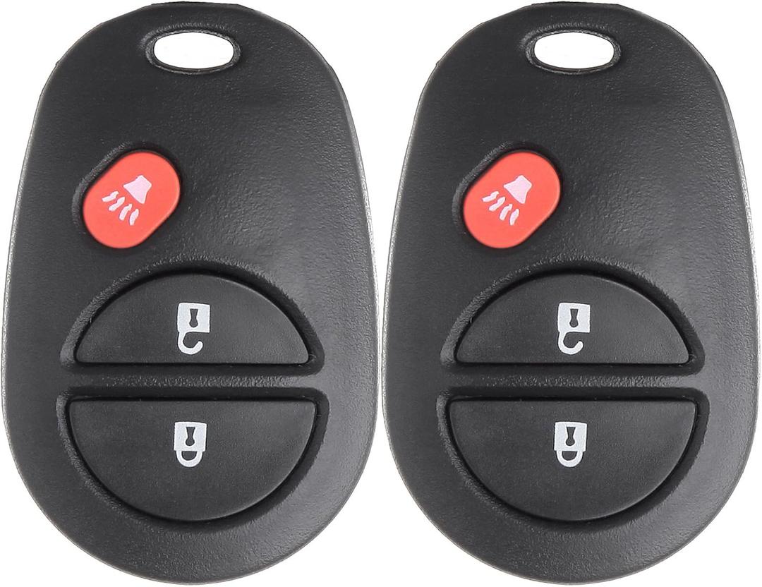 SCITOO Compatible with 2X3 Button New Key Fob Keyless Entry Remote Replacement Transmitter Clicker Beeper Alarm fit 04-16 for Toyota Sienna Tacoma Tundra Highlander Sequoia GQ43VT20T
