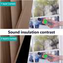 NICETOWN Full Shading Curtains 90 inches Long 2 Panels Set for Windows, Super Heavy-Duty Black Lined Blackout Curtains for Bedroom, Privacy Assured Window Treatment (Cappuccino, 52 inches W)