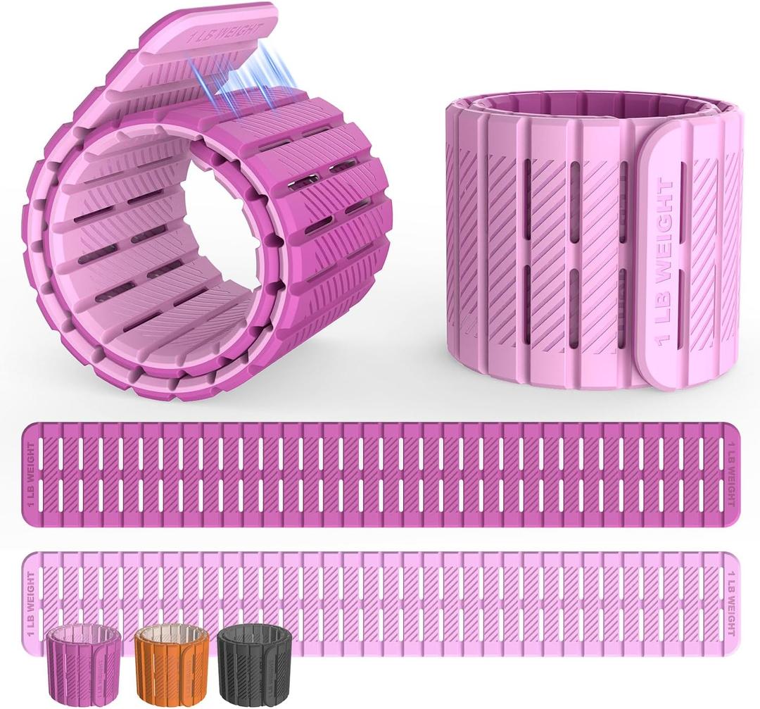 Magnetic Ankle Weights for Women Men Set of 2 (1 lb Each) Adjustable Wrist Weights for Pilates, Yoga, Workout and Daily Training, 2 lb Pair