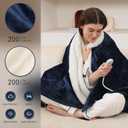 ESTINGO Twin Size Heated Blanket Electric Blanket Twin, Ultra Soft Electric Heating Blanket Twin Size with 5 Heating Levels & 10 Hours Auto Off, 62"x84", Navy Blue