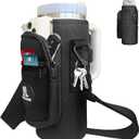 Sports rabbit Universal Water Bottle Holder  Durable Oxford & Neoprene Hybrid Design Compatible with Stanley 30/40oz Handled & 64/87oz Straight Tumblers, Adjustable Strap for Gym, Travel, Outdoors (Black)