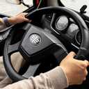 PINCTROT XL Size 17.5-18 Inch Great Grip Steering Wheel Cover for Semi Truck, Fits RV, Big Rig Trucker, 18 Wheeler and Classic Cars, Anti-Slip Design 17.5-18 Inch (All Black)