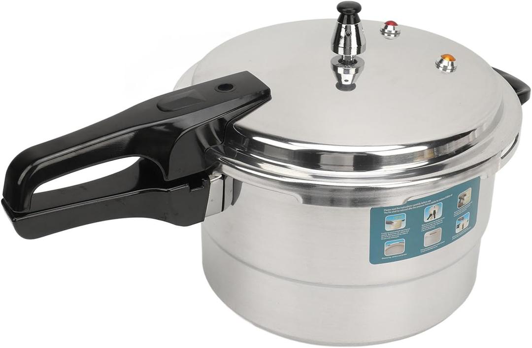 Stainless Steel Pressure Cooker for Induction and Stove Top, Kitchen Pressure Cooker with Steaming Plate, Safe Pressure Canner for Cooking Noodles