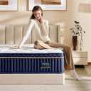 Queen Mattress, 14 Inch Queen Size Hybrid Mattress in a Box, Medium Firm Memory Foam mattress, with Individual Pocket Springs, Upgrade Zoned Support, Motion Isolation&Pressure Relief, CertiPUR-US