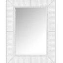 Rectangle White Rattan and Cane Mirror (18x1.25x23.75) 