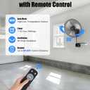 20" Wall Mounted Fan with Thermostat & Remote, Oscillating Fan