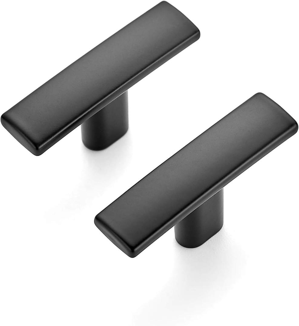 Ravinte 25 Pack 1-3/4 inch Curved Cabinet Pulls Matte Black Kitchen Cupboard Handles Cabinet Handles 1.75Length