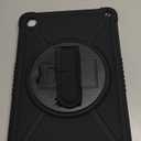 ZtotopCases for Samsung Galaxy Tab A11+ Plus/A9+ 11-Inch 2025/2023, Shockproof Hard Duty Case with Screen Protector+360 Rotating Hand Strap&Stand+Shoulder Strap for Tab A11+/A9 Plus Tablet, Black