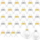 Round Ornament Cap Christmas Replacement Ornament Caps Gold Christmas Ornament Cap Sliver Christmas Hangers Caps for Christmas Porcelain or Glass Decoration DIY Decorations (100 Pieces)