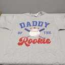 Daddy of Rookie 1st Birthday Baseball Boy Family Matching T-Shirt, Grey, Size M