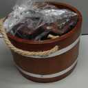 Swooc Games - Yardzee, Farkle & 20+ Giant Dice Games (All Weather) Yard Dice with Wooden Bucket, 5 Scorecards & Marker - Jumbo Dice Yard Game - Extra Large Yard Game for Adults - Jumbo Lawn Fun