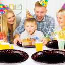 50 Pcs Black and Red Oval Plates 10" x 12" Large Graduation Party Plates Disposable Heavy Duty Red Dot on Black Paper Plates for Congrats Grad Holiday Fiesta Wedding Birthday Party Decorations