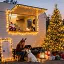 JMEXSUSS 500 LED Christmas Lights Outdoor, 173ft Warm White Christmas Tree Lights, 8 Modes Plug in Twinkle String Light for Outside Holiday Indoor Ceiling House Xmas Decorations