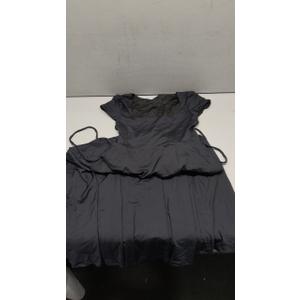 Women's 2025 Square Neck Empire Wasit Flared A Line Maxi Long Dress Size M