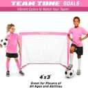 GoSports Portable Soccer Goals for Kids - 13 Color Options - Choose 4 x 3 ft or 6 x 4 ft - Team Tone Pop Up Nets for Backyard