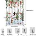 JAWO Winter Snowman Shower Curtain Winter Snow Scene Xmas Shower Curtain Christmas Holiday Shower Curtains Bathtub Decor with 12 Hooks 72 X 72 Inches