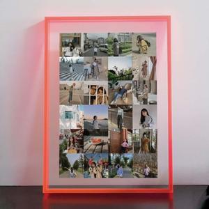 11x16 Acrylic Picture Frame, Floating Photo Frame for Wall Hanging and Desktop Decoration for Gallery, Home and Office (Fluorescent Pink)