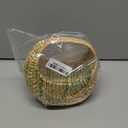 Rattan Half Moon Wicker Basket, Small Wicker Woven Basket with Handle, Woven Wedding Flower Girl Baskets, Picnic Basket, for Home Wedding Decor, Photo Props, Camping (Orbicular)